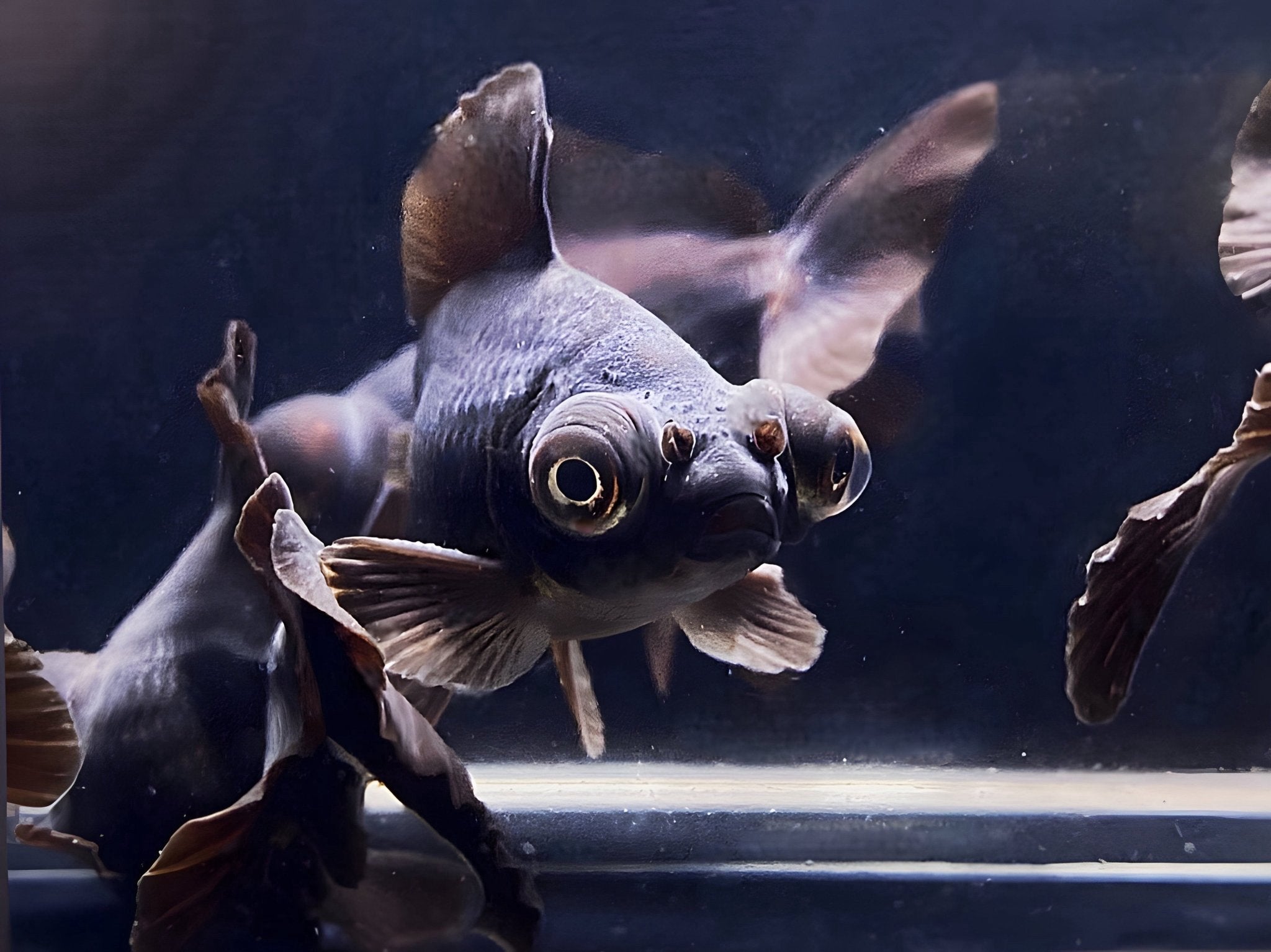 Black Butterfly Tail Goldfish - 2.5 - 2.75" - Aqua Huna