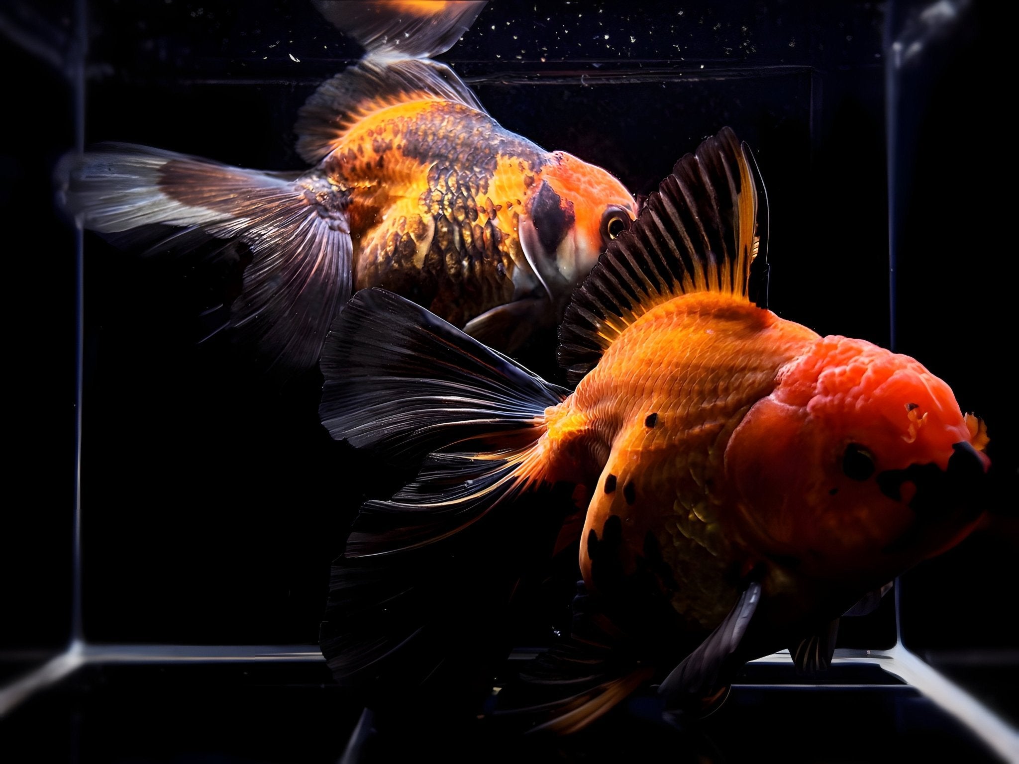 Red & Black Thailand Oranda Goldfish - 4" - 4.5" - Aqua Huna