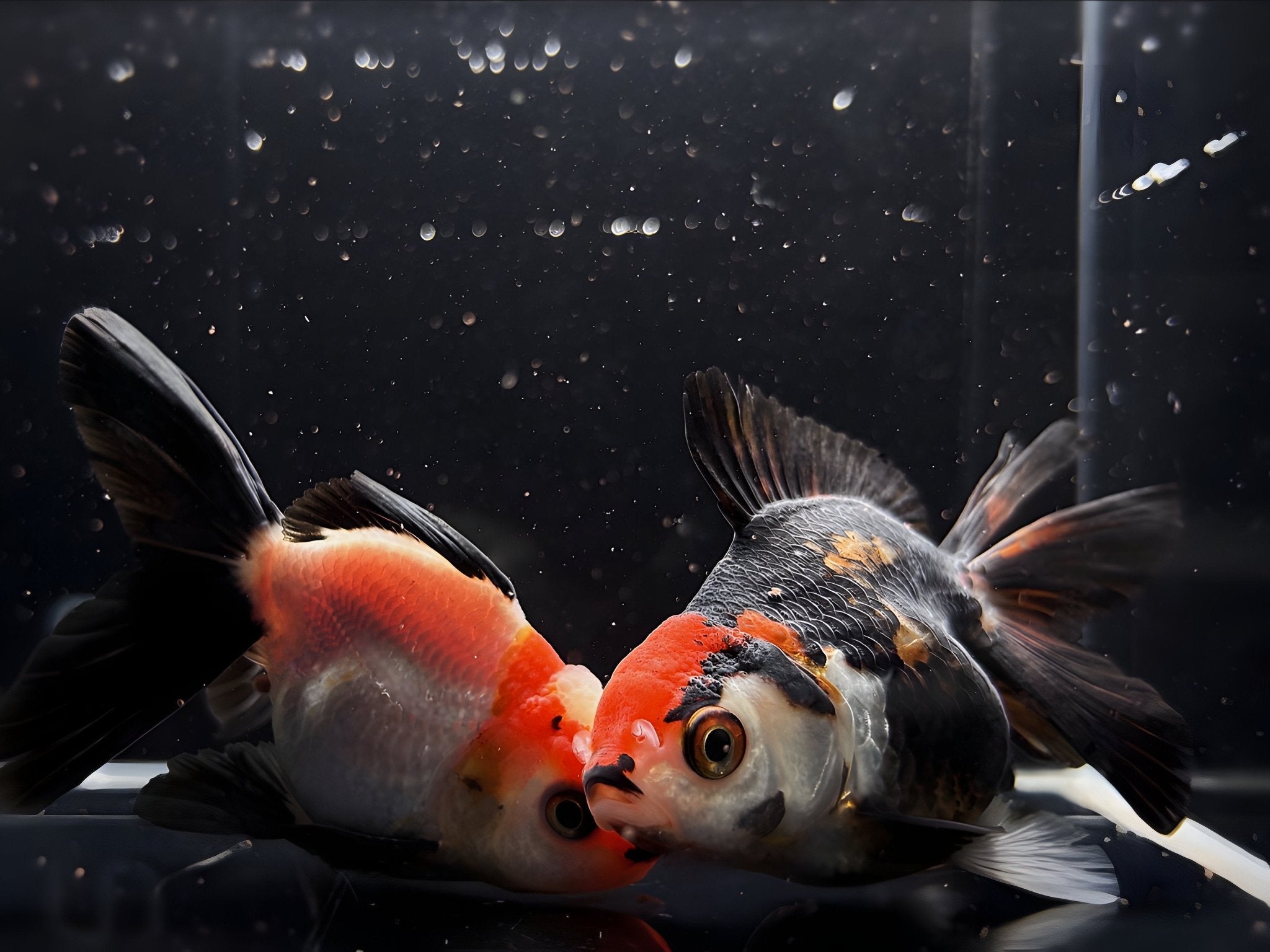 Tri - Color Thailand Oranda Goldfish - 2.75" - 3.25" - Aqua Huna